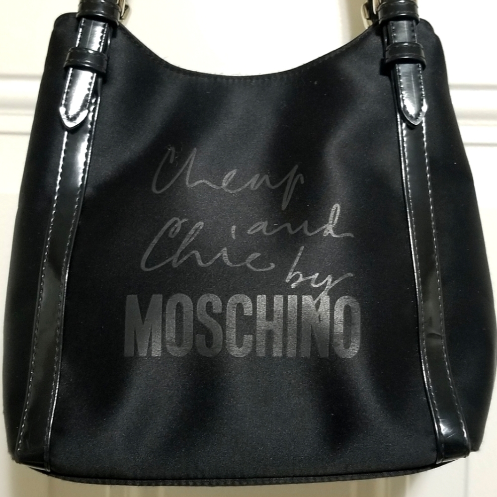 Authentic!! Moschino Black Small Tote Bag.
